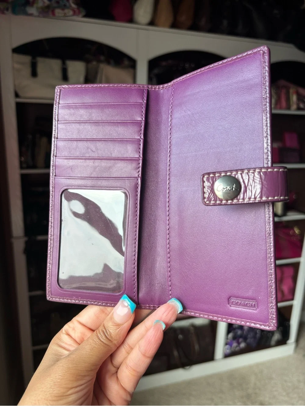🪪💜COACH Signature Slim Envelope Wallet💜🪪